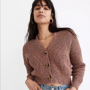 NWOT Marled Greywood Crop Cardigan Sweater